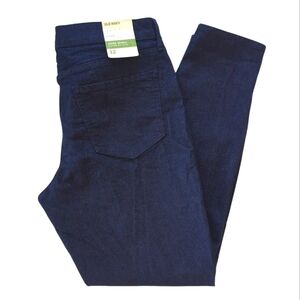 NWT Old Navy Mid-Rise Super Skinny Jeans 12 Dark Blue Pockets